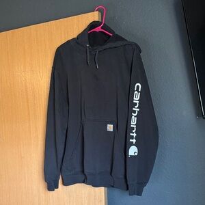 Carhartt Black Hoodie with White Logo